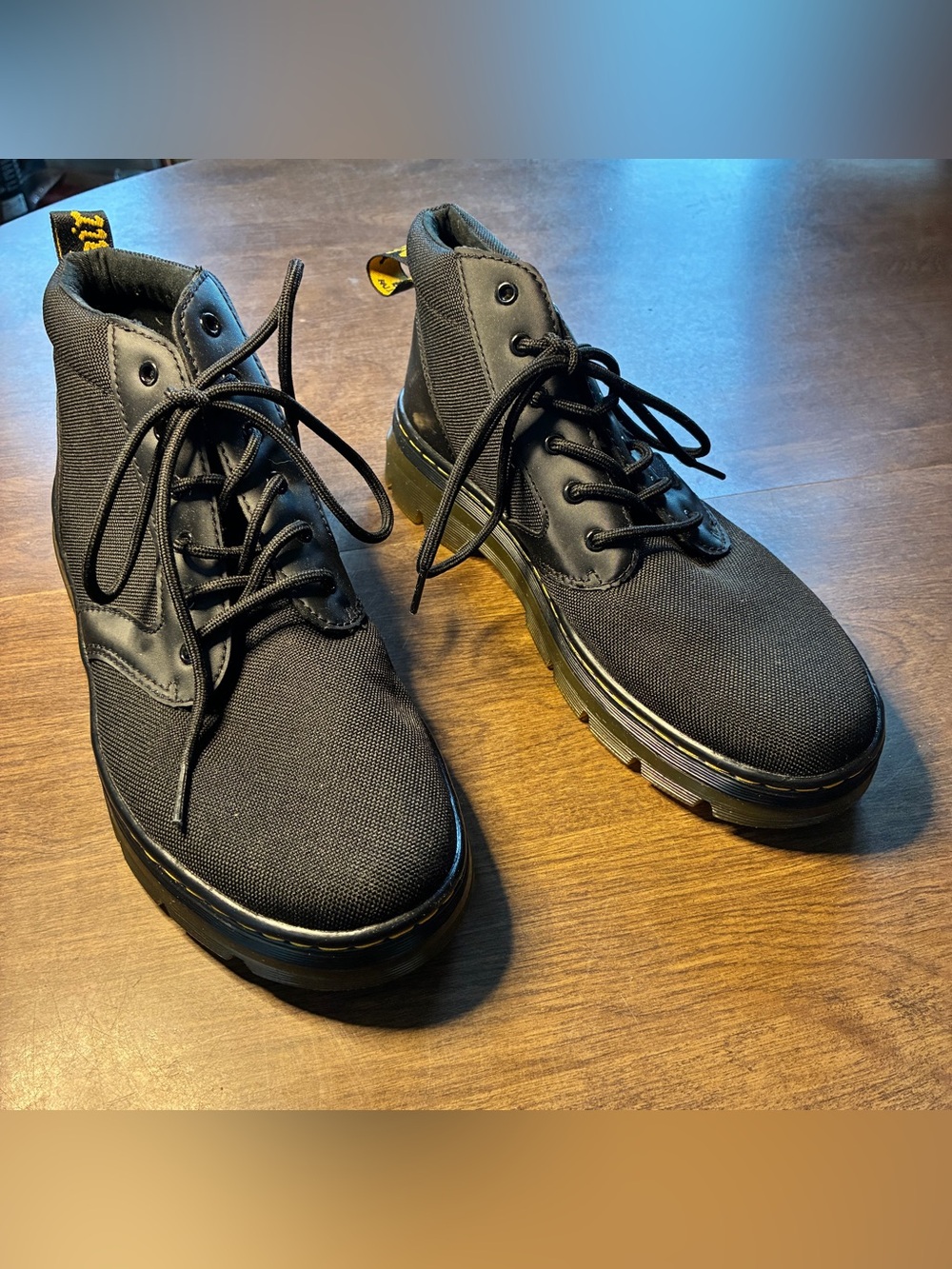 Dr Martens Bonny Chukka Boots Mens Size 9 Black Extra Tough Poly Nylon Shoes